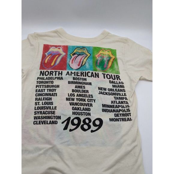 Rolling Stones 1989 North American Tour T Shirt Women's L Made In the USA - Picture 3 of 8